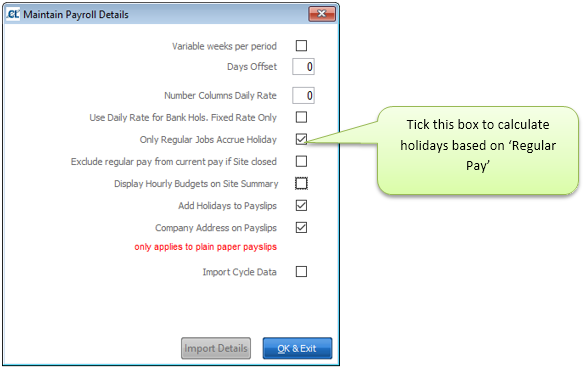 Holiday Pay Setup 1