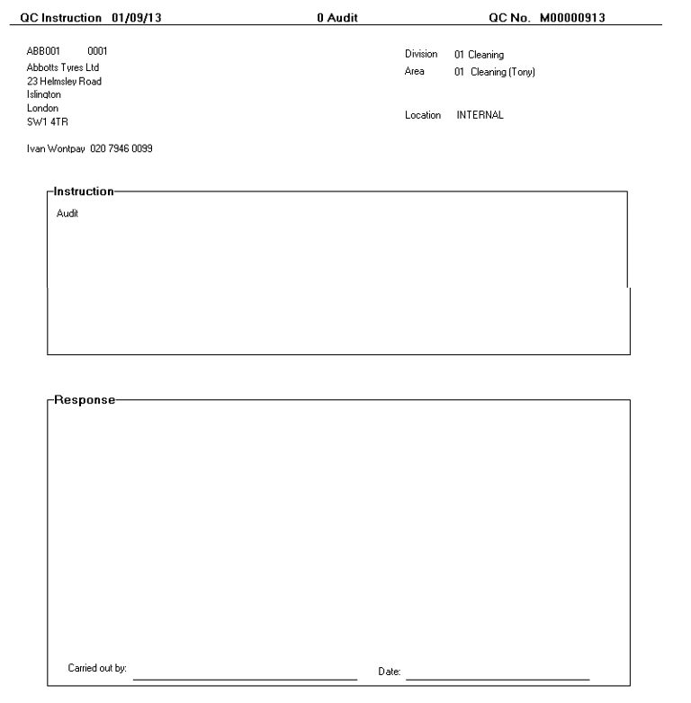 visitsheet